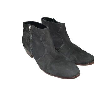 Sam Edelman Black Side Zip Bootie Ankle Boots Size 10